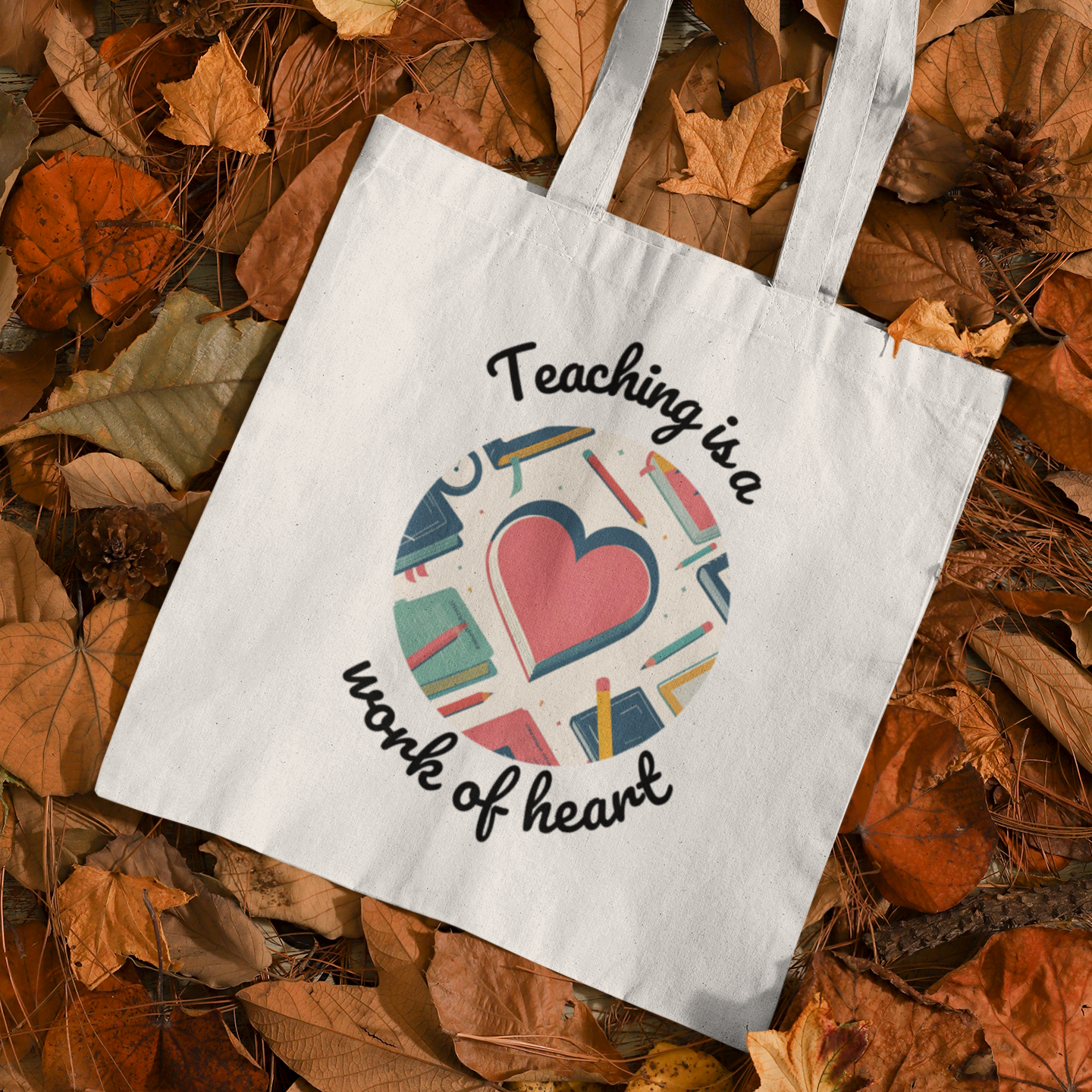 Heart Of A Teacher Tote Bag - Teacher Bag Gift
